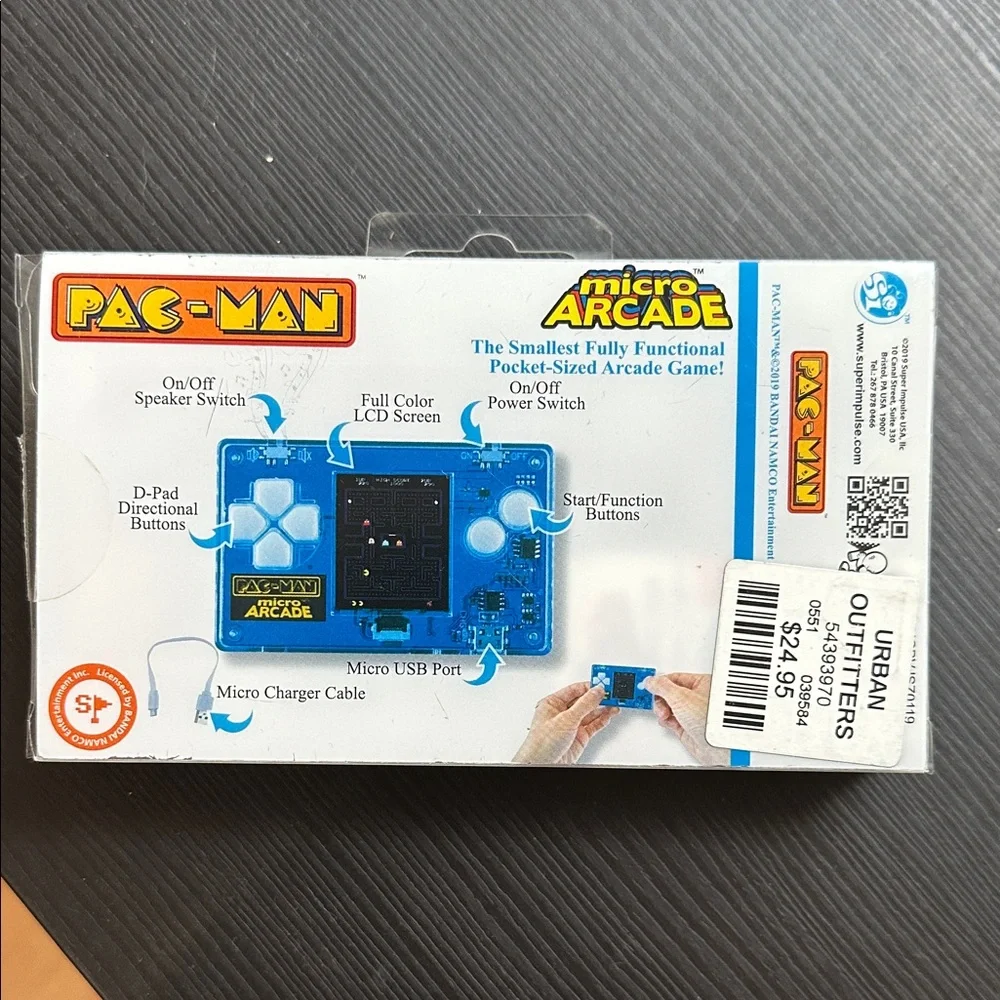 Pac-Man Micro Arcade Handheld Console - Blue